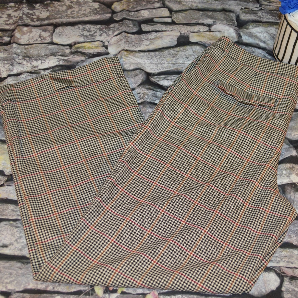 Vince Camuto Womens Plaid Dress Work Pants Size 12